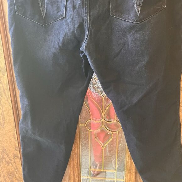 Seven7 Jeans Women's Size 14 Blue High Rise Skinny Crop Denim Ankle Dark Wash - Picture 9 of 16